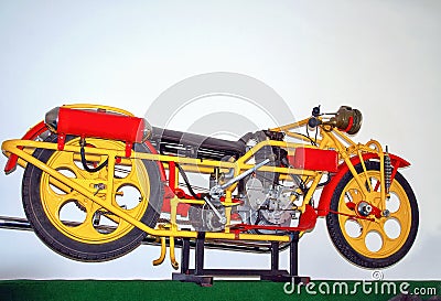 Antique motorcycle brand ÄŒechie /Bohmerland/ 600 ccm, 1927, motorcycle museum Editorial Stock Photo